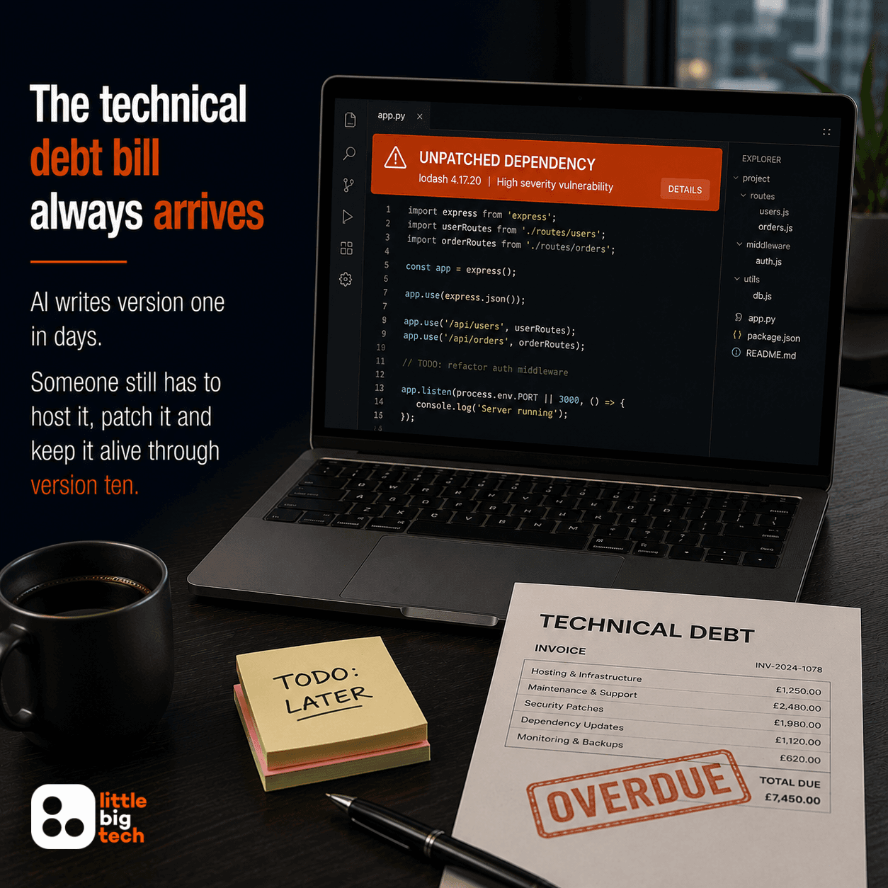 The Technical Debt Bill Always Arrives — Even for Apps You Built With AI
