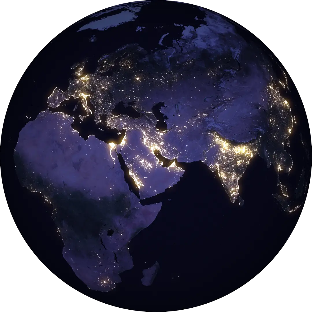 night time earth